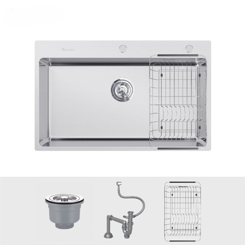 Chậu rửa bát Turkey Sink STELO 790 — Inox 304, 1 hố, Nhập Thổ Nhĩ Kỳ