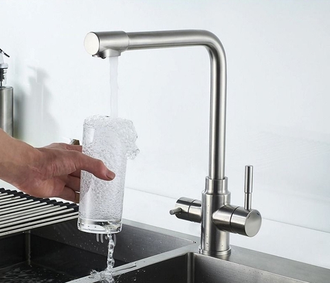 Vòi rửa bát 3 đường nước Inox 304 FS – 04SS
