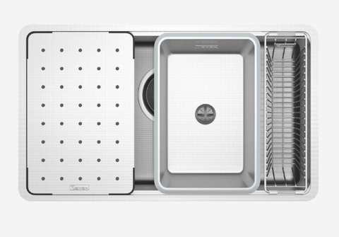 Chậu rửa bát Konox Dekor 8044SU - Linen mới chống xước