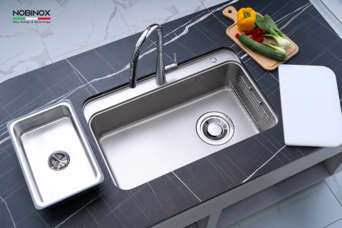 Chậu rửa bát 1 hố Nobinox Mono VA207