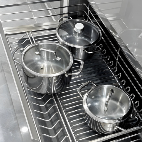 Giá xoong nồi nan Oval SUS304 GrandX XP.70M cho tủ bếp dưới