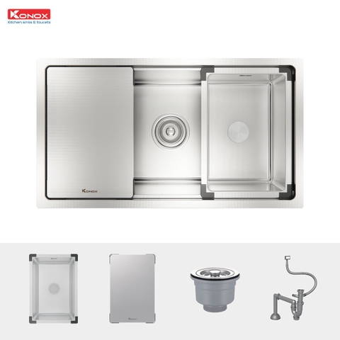 Chậu rửa bát Konox KN8146SU Dekor - Chống Xước