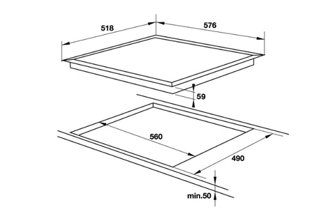 Bếp từ 4 vùng nấu đa điểm Hafele HC-I604D - 535.02.040