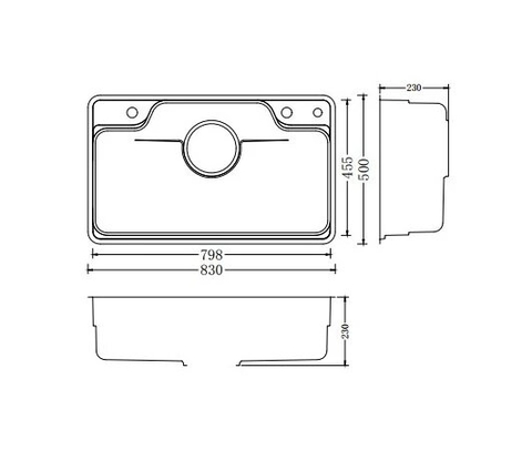 Chậu rửa bát 1 hố Nobinox Liken NL792D