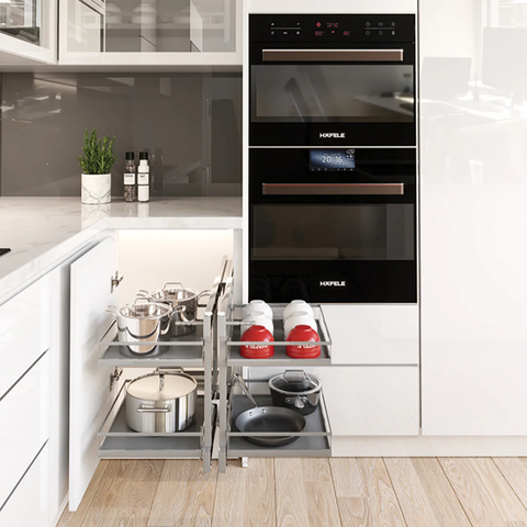 Phụ kiện tủ góc Hafele OLLA 595.50.804 | Sơn phủ Nano (Góc tủ chữ L)