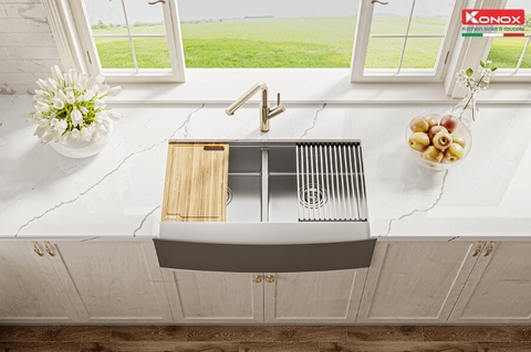 Chậu rửa bát Konox KN8751DA Curve