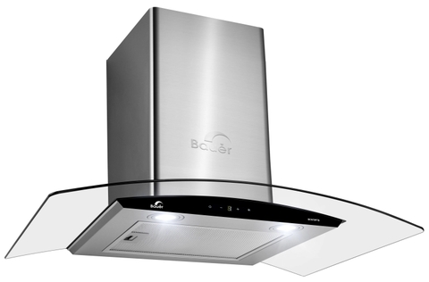 Máy Hút Mùi Bauer BCN70PTB - Kính cong Inox cao cấp