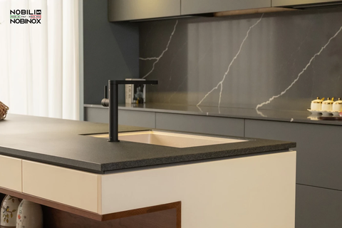 Vòi rửa bát Nobili Match NB218B - Velvet Black & Mora Matt | Italy