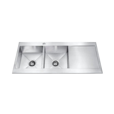 hậu rửa bát Nobinox Liken NL749 - 2 hố cân có bàn chờ, Inox Posco