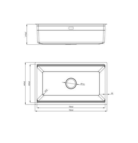 Chậu rửa bát 1 hố Nobinox LIRA NJ562D - Bề mặt Linen chống xước
