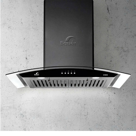 Máy Hút Mùi Bauer BC 70EC3B - Kính cong đen mẫu mới 2026