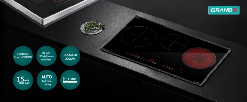 Bếp điện từ hồng ngoại Grandx GX E738LUX nhập khẩu Malaysia