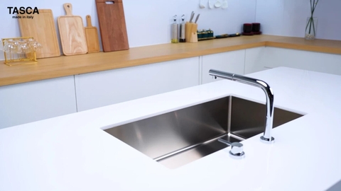 Chậu rửa bát 1 hố Tasca Pura NT670U nhập Ý - Chính hãng Nobinox