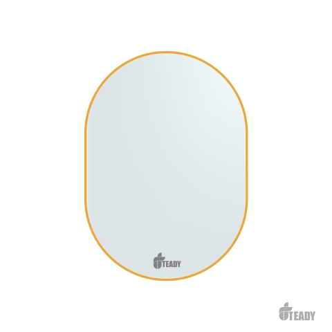 XẢ KHO - Gương Oval Teady GT010V - Viền Nhôm Mạ Vàng