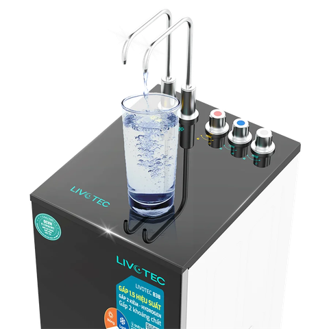 Máy lọc nước nóng lạnh KAROFI Livotec 838 – 12 lõi Max-P, RO Hàn Quốc
