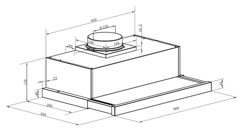 Máy Hút Mùi Binova BI-28-W-09 90cm Inox