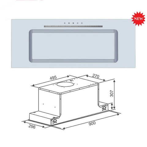 Máy hút mùi âm trần Canzy CZ 68DT
