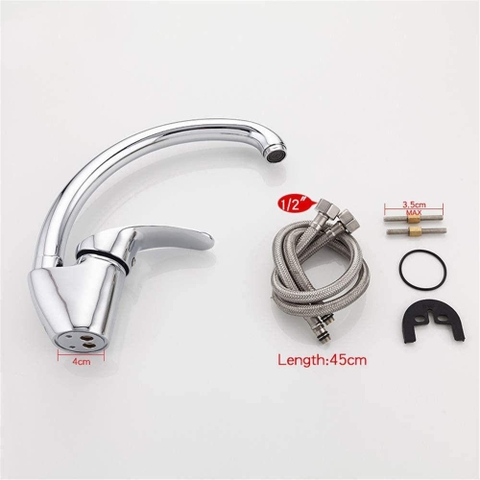Vòi rửa bát nóng lạnh đồng mạ Crom FS 901