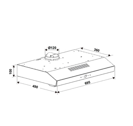 Máy hút mùi Hafele HC-BI70B 538.86.095 – Thiết kế cổ điển