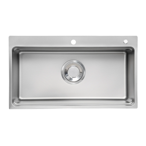 Chậu rửa bát Kluger KF8850FS Basic – Chậu inox Linen 1 hố hiện đại