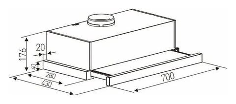 Máy hút mùi âm tủ Arber AB700KA 700mm