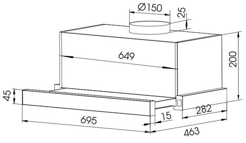 Máy Hút Mùi Bauer BC 7002I - Âm tủ 1000m3/h