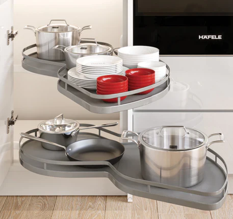 Phụ kiện tủ góc Hafele OLLA MOVE 541.01.804 | Sơn phủ Nano xám