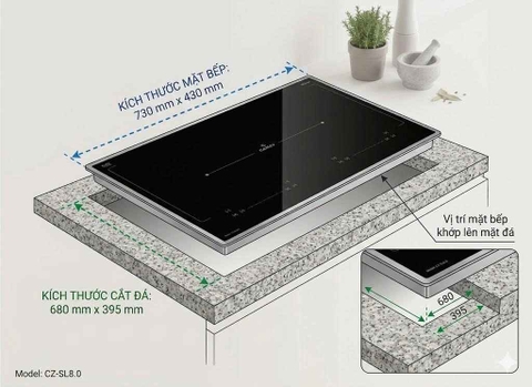 Bếp điện từ đôi Inverter CZ-SL8.0