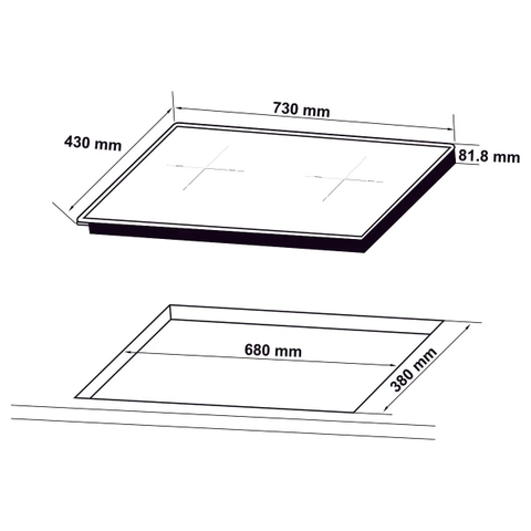 Bếp từ Hafele HC-I73242B - Schott Ceran, SKU 536.61.857