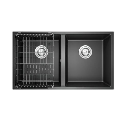 Chậu rửa bát đá Konox Veloci 760D Black