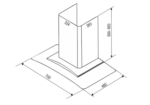 Máy Hút Mùi Bauer BCG70MSC - hút mạnh 1500m3/h