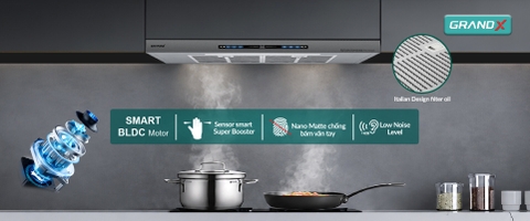 Máy hút mùi GrandX GX H70X8Plus – Động cơ BLDC