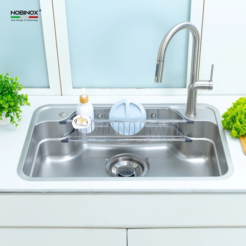 Chậu rửa bát 1 hố Nobinox Arvo B180 - Inox 304 POSCO