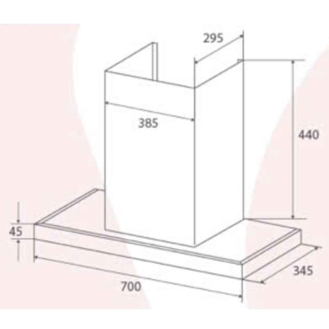 Máy hút mùi chữ T sấy nhiệt tự làm sạch CZ-H270CT