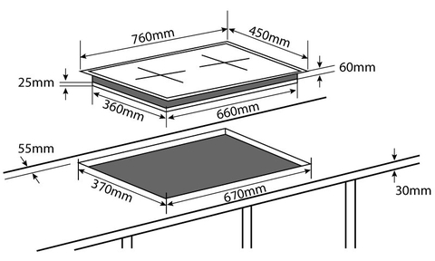 Bếp từ đôi Chefs EH-DIH888V nhập Đức, Inverter 4.0