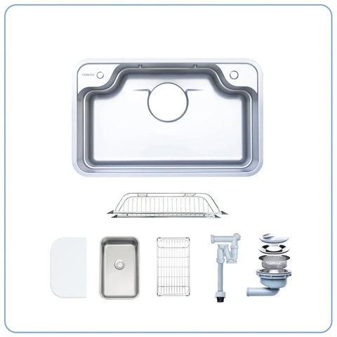 Chậu rửa bát 1 hố Nobinox LIRA NJ588D