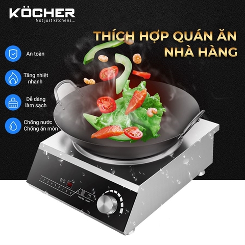 Bếp Từ Công Nghiệp Kocher CI-3500C – Mặt Lõm 3500W