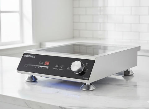 Bếp từ công nghiệp Kocher CI-3500F – Inverter 50% điện – Mâm kép 3500W