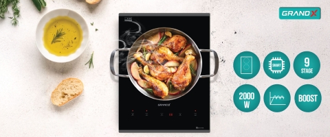 Bếp từ đơn âm GrandX GX IH188 nhập Malaysia - Inverter cao cấp