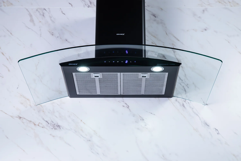 Hút mùi kính cong GrandX GX H90C62B - 1050m3/h Premium
