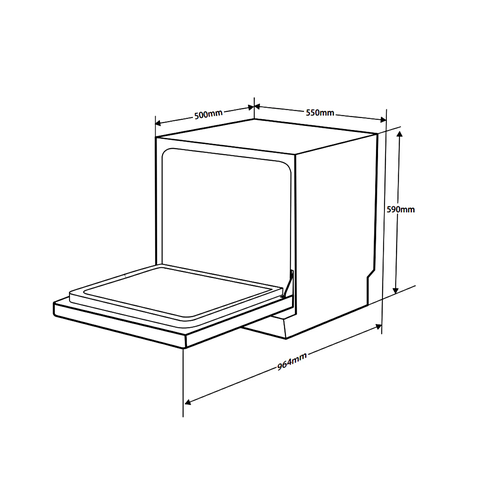 Máy rửa chén để bàn Hafele HDW-T5531B (538.21.350) - 8 Bộ