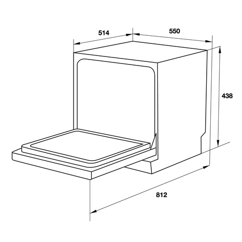Máy rửa chén để bàn Hafele HDW-T50B (539.20.600) - 6 Bộ