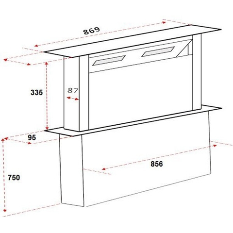 Máy Hút Mùi Âm Bàn KAFF KF-AT900 - Down Draft
