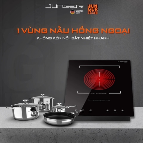 Bếp Hồng Ngoại Đơn Junger JG MT-92 - 2200W Smart Inverter