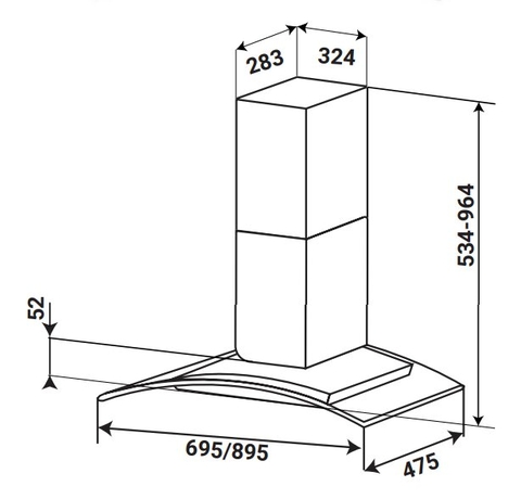 Máy Hút Mùi KAFF KF-GPT7069 - Vẫy tay thông minh 1000m3/h