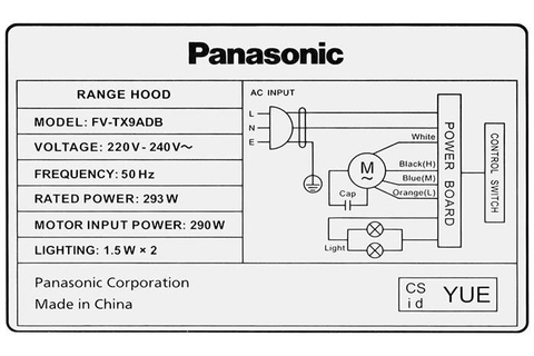 Máy Hút Mùi Chữ T Panasonic FV-TX9ADBYUE