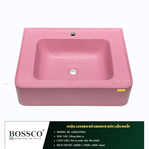 Chậu Lavabo Đá Granite Đúc Liền Khối BOSSCO BC-LB6047HKS