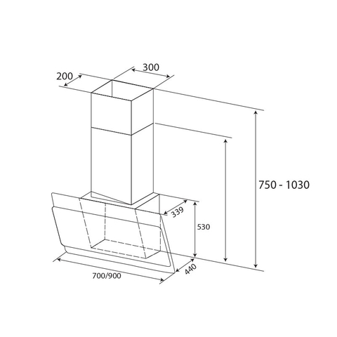 Máy Hút Mùi KAFF KF-LUX AT70FH BK - Auto Đóng Mở