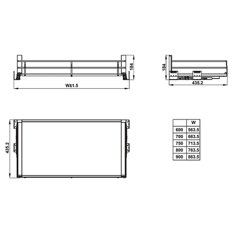 Rổ bát đĩa Hafele KASON FLEX 549.08.885 - Kích thước 700mm