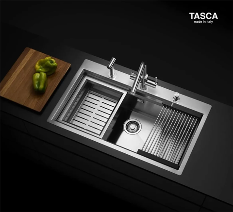 Chậu rửa bát Tasca Step NT651T - Gờ hạ bậc Slide, Lắp dương, Nhập Ý